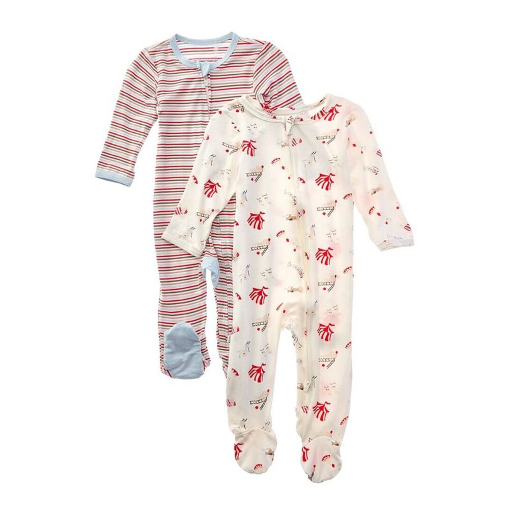 Shabby Chic Baby-Boys  Set Of 2 Footie Pajamas, Multi